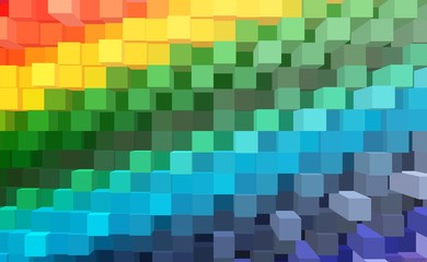 Abstract cube 3d extrude background, graphic technology.