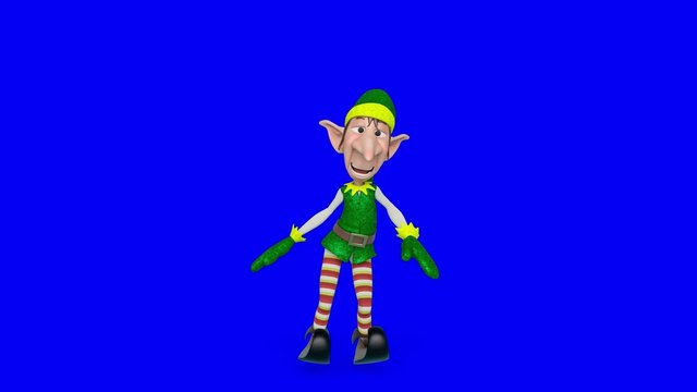 elf santa helper dancing 