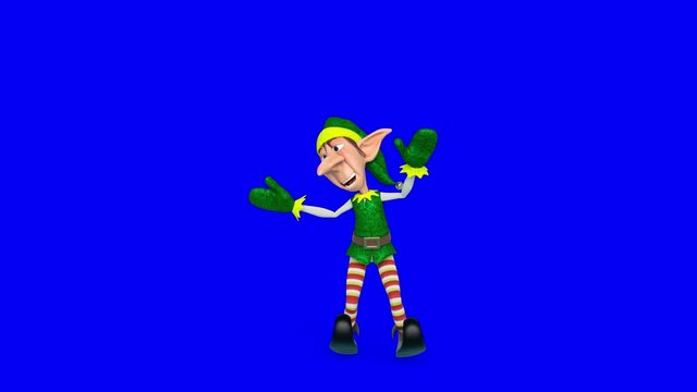 elf santa helper dancing 