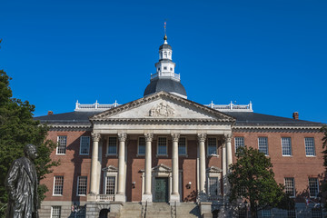 Fototapeta na wymiar Maryland State House in Annapolis
