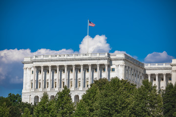 Fototapeta na wymiar Senate Chamber of the US Capitol Building in Washington, DC