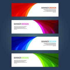 Naklejka premium Vector Abstract design banner web template