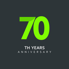 70 Year Anniversary Vector Template Design Illustration
