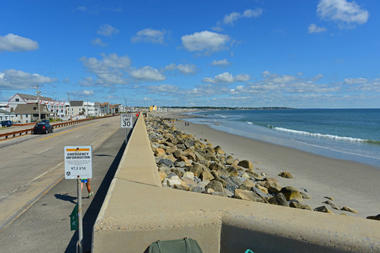 Hampton Beach In Hampton Beach State Park In Town Of Hampton, New Hampshire, USA.