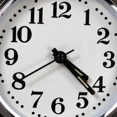 Background of analog clock in close up view