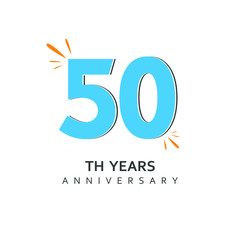 50 Year Anniversary Vector Template Design Illustration