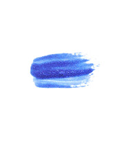 Photo of smear pencil on white background. Make up concept.