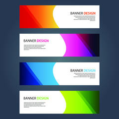 Naklejka premium Vector Abstract design banner web template