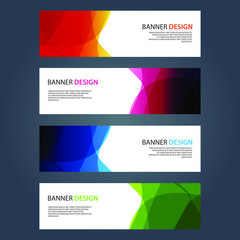 Naklejka premium Vector Abstract design banner web template