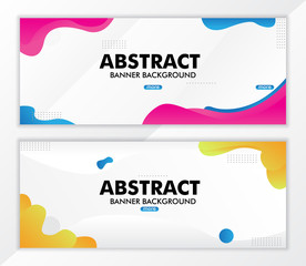 Abstract Fluid Gradient Banner Background