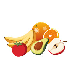 avocado and healthy fruits design