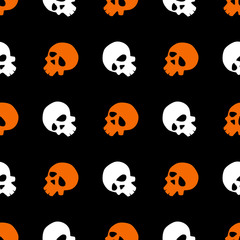 Halloween Seamless pattern with skull