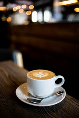 coffee latte art in coffee shop