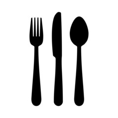 Spoon, fork and knife icon isolated on white background. Spoon, fork and knife icon in trendy design style. Spoon, fork and knife icon vector illustration.