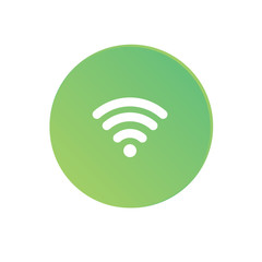 Wireless and wifi icon or sign for remote internet access. Podcast vector symbol.