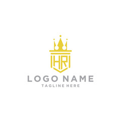 logo design for companies, Inspiration from the initial letters of the HR logo icon. - Vector
