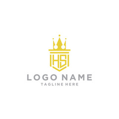 logo design for companies, Inspiration from the initial letters of the HS logo icon. - Vector
