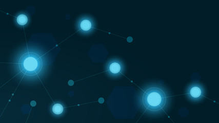 Abstract geometric Circuit connect lines and dots.Simple technology graphic background.Illustration Vector design Network technology and Connection concept.