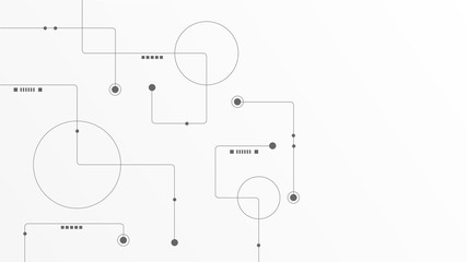 Abstract geometric Circuit connect lines and dots.Simple technology graphic background.Illustration Vector design Network technology and Connection concept.