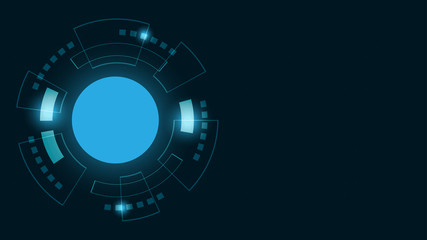 Abstract Digital Technology Cycle background.Business growth transformation to digital and Successful financial technology.