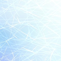 Light blue ice texture. Clear abstract background. Plexus cracks and scratches pattern.