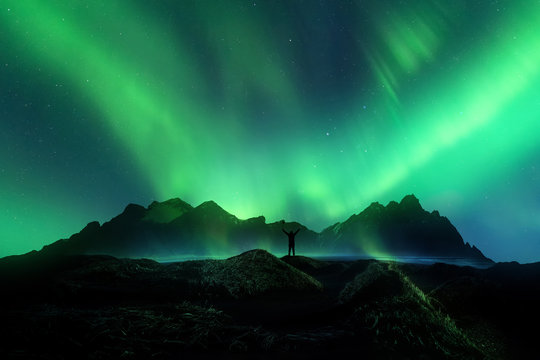  majestic Northern lights .