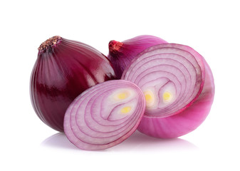 red onion isolated on white background