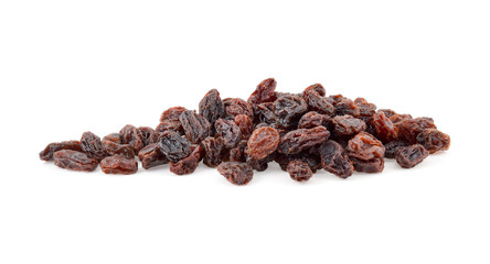 Raisins isolated on white background