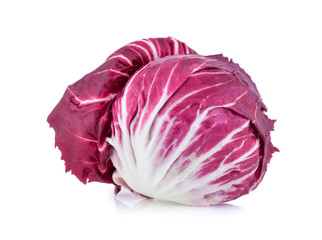 Radicchio, red salad isolated on white background