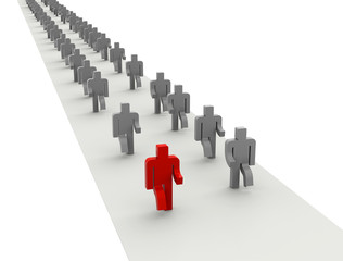 前進するキャラクター