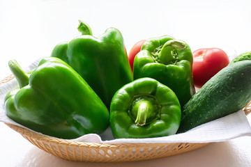 green peppers in a bowl