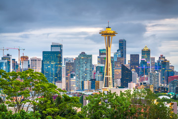 Obraz premium Seattle, Washington, USA downtown cityscape