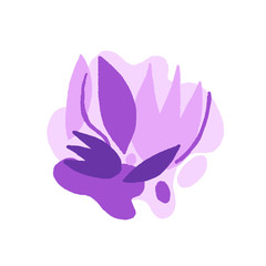 Abstract modern form bright color. Hand drawn naive style.Template for the design of a logo, flyer or presentation.