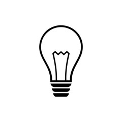 Light Bulb line icon vector, isolated on white background. Idea sign, solution, thinking concept