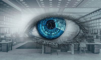 Abstract high tech eye concept