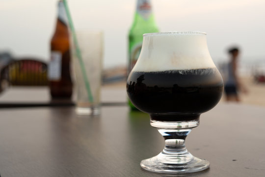 Irish coffee with a blend of whiskey and coffee