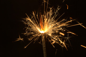 sparks on black background