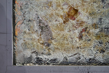 Image of refractory glass after a fire.