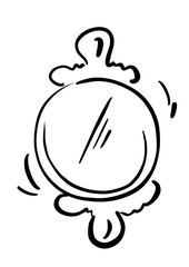 Pictograph of mirror for template logo, icon, and identity designs.