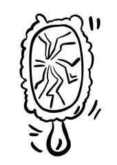 Pictograph of mirror for template logo, icon, and identity designs.