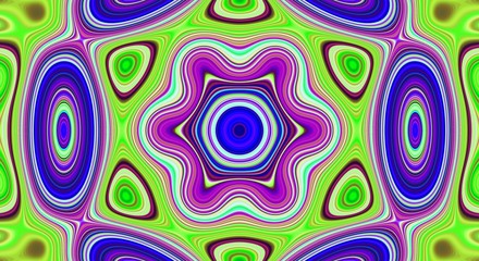 Fototapeta na wymiar Psychedelic symmetry abstract pattern and hypnotic background, artistic.