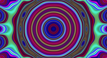 Psychedelic symmetry abstract pattern and hypnotic background, art design.