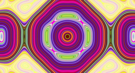 Psychedelic symmetry abstract pattern and hypnotic background, wallpaper.