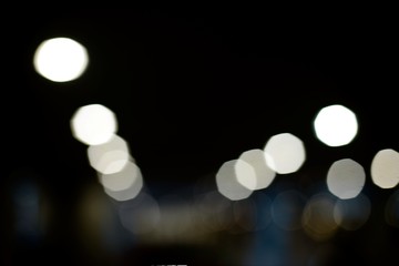 Fototapeta premium Pleasant, soft background city or hall lights with bokeh and lens flare