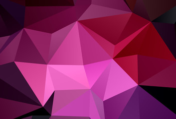 Obraz premium Dark Pink vector low poly texture.