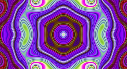 Fototapeta na wymiar Psychedelic symmetry abstract pattern and hypnotic background, design ornament.