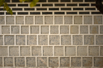 Chinese style residential courtyard gray brick wall background wall material