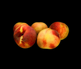 Fototapeta na wymiar peach isolated on black background