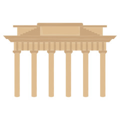 Fototapeta premium Isolated Brandenburg Gate colored icon over a white background - Vector