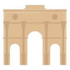 Fototapeta premium Isolated Berlin Gate icon over a white background - Vector illustration